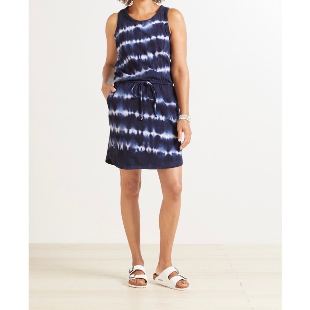 Sundry Evereve The Weekender Womens Blue Tie Dye Casual Dress Sleeveless size 2